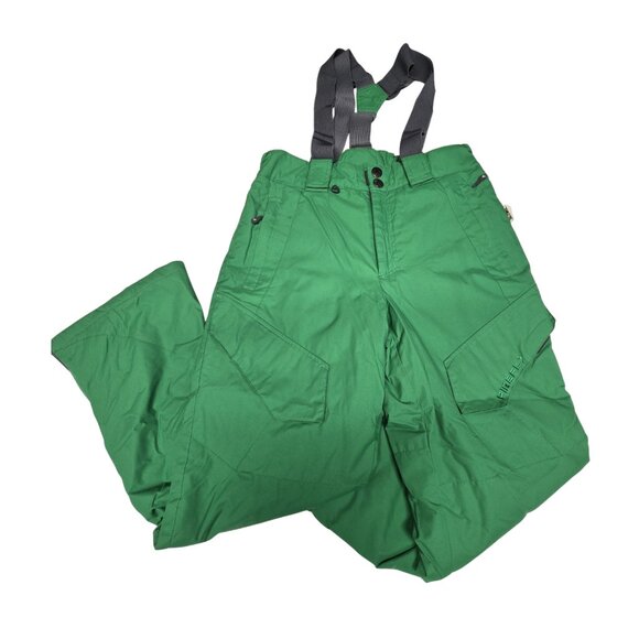 Firefly Green Youth Snow Pants Winter Ski Pants with Suspenders L-XL - Picture 1 of 11
